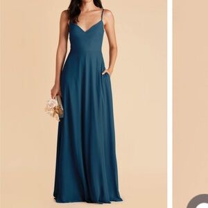 Birdy Grey Chiffon Dark Teal Bridesmaid Dress ‘Devin’